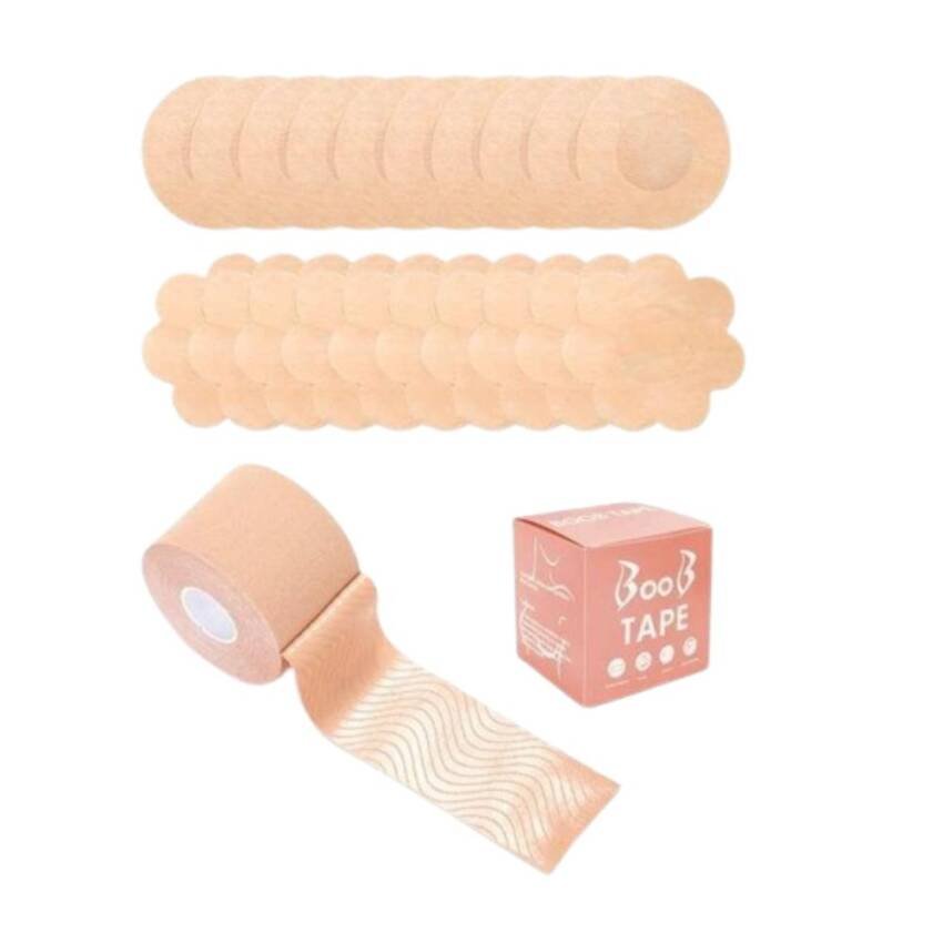 Cinta Levanta Pecho 5cmx5mt + 20 Cubre Pezones Boob Tape