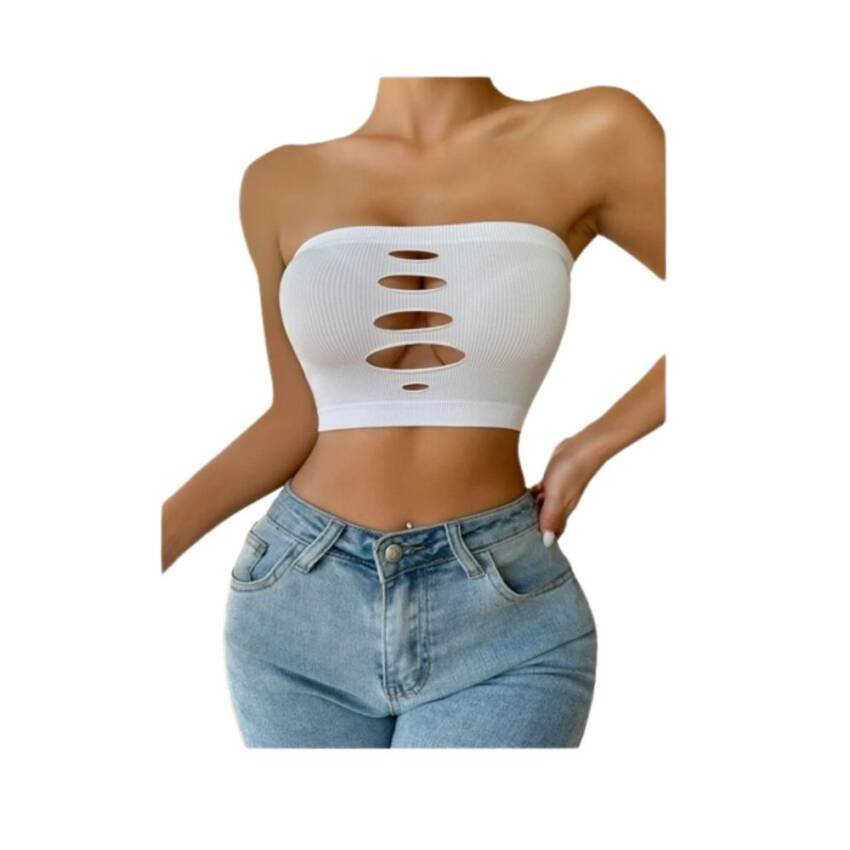 Crop Tops Sujetador con abertura Sexy 2023 - Imagen 3