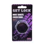 Anillo negro Get Lock CHISA de diseño hexagonal