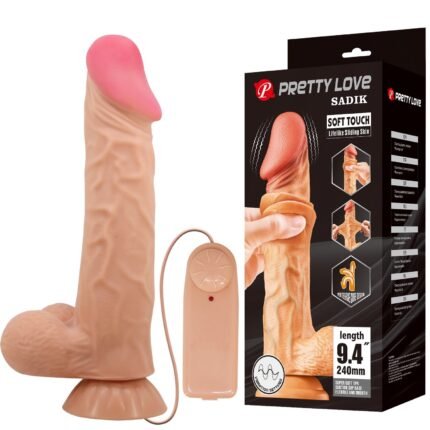 Dildo vibrador con control por cable Sadik PRETTYLOVE BW-008104ZRG