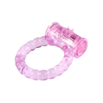 Anillo vibrador RF003 rosa con aro de relieves redondos
