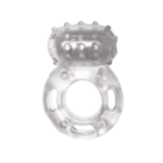 Anillo vibrador RC013 transparente con relieves
