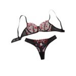 Conjunto Lenceria Transparente Sensual Calzon Y Sosten Sexy - Imagen 3