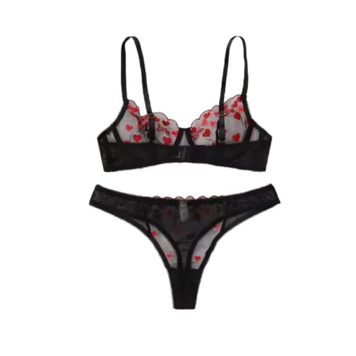 Conjunto Lenceria Transparente Sensual Calzon Y Sosten Sexy - Imagen 5