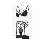 Conjunto de lencería Sexy brasier bragas liguero Erótico - Imagen 6