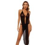 Camison Lenceria Erotica Transparentede Malla Pecho Desnudo