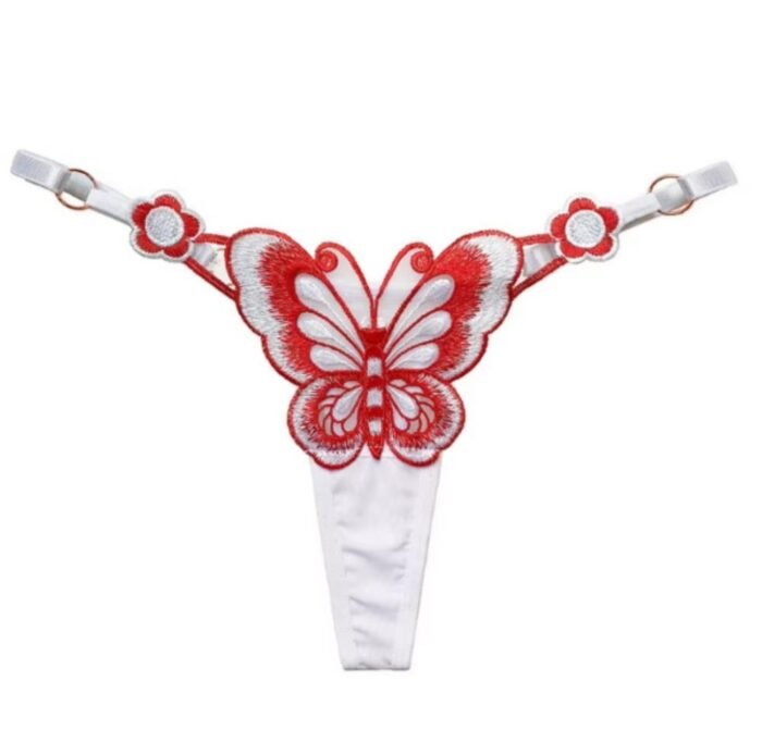 Colaless Bordado Mariposa, Cinta Ajustable Lenceria Exotica - Imagen 10