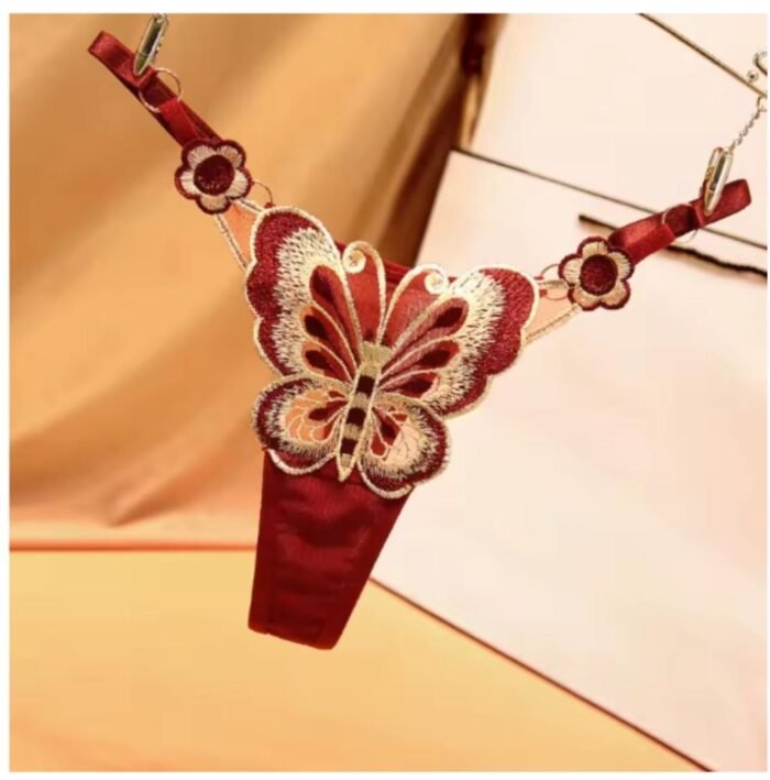 Colaless Bordado Mariposa, Cinta Ajustable Lenceria Exotica - Imagen 14