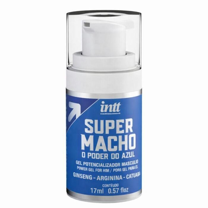 Gel Masculino Super Macho Intt 17ml Potenciador Azul  Neutro - Imagen 2