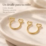 Piercing Falso A Presión Con Corazones Sin Perforar - Imagen 2