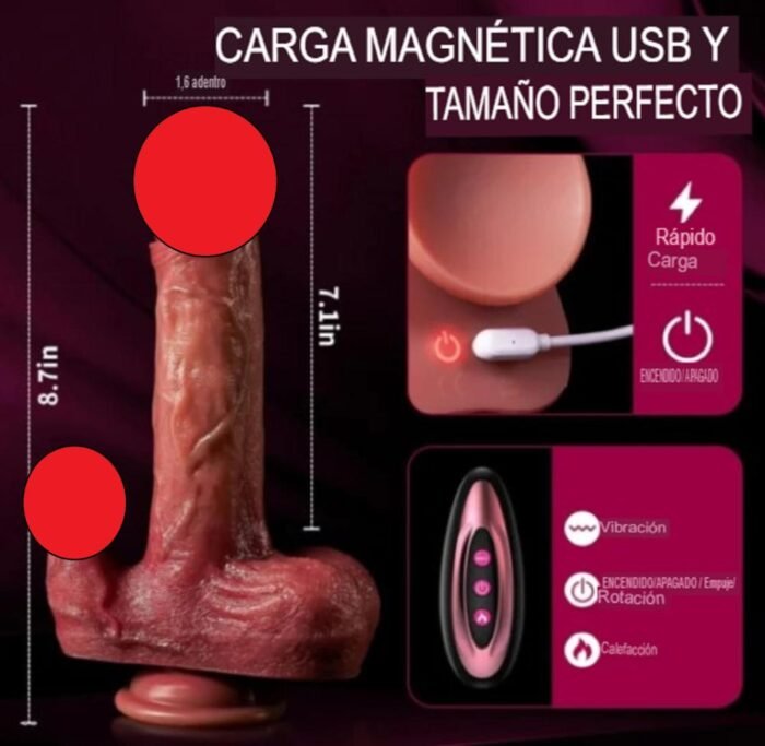 Dildo Vibrador Telescópico Hiperrealista Torero - Imagen 4