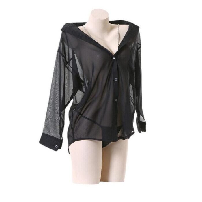 Conjunto Pijama Lenceria Mujer Camisa con tirantes sexy - Imagen 5