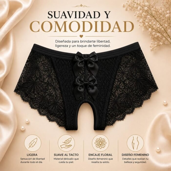 Calzones Sexy  Abiertos Lencería Encaje Bragas - Imagen 16