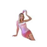Disfraz Sexy Conejita Rosa Mujer Con Cintillo Orejas 4pzs - Imagen 5