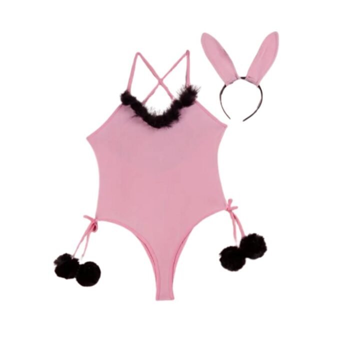 Disfraz Sexy Conejita Erotica Mujer Con Cintillo Orejas - Imagen 5