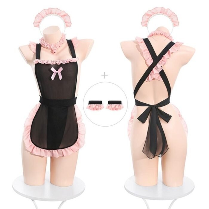 Disfraz Sirvienta Transparente 5 Piezas con Accesorios Mujer - Imagen 6