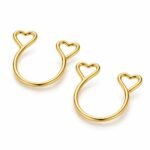 Piercing Falso A Presión Con Corazones Sin Perforar