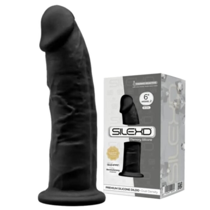 Dildo Consolador Realista Negro Silicona Termoactiva 7 18cm - Imagen 3