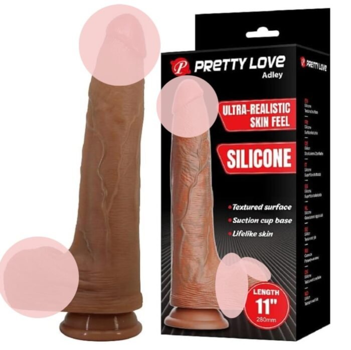 Dildo Realista Pretty Love Adley  Silicona 28 Cm Con Ventosa - Imagen 3