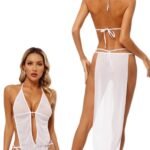 Camison Lenceria Erotica Transparentede Malla Pecho Desnudo - Imagen 13