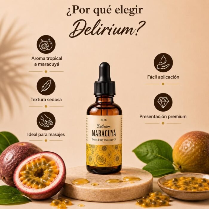Aceites de masajes eroticos para parejas Delirium 30ml - Imagen 2