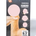 Dildo Estimulador con Testículos Piel Deslizante Suave Sexual