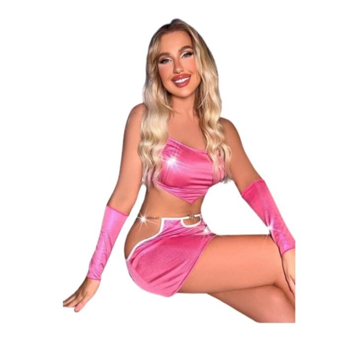 Disfraz Sexy Mariposa Campanita Rosa Erotica Mujer - Imagen 5