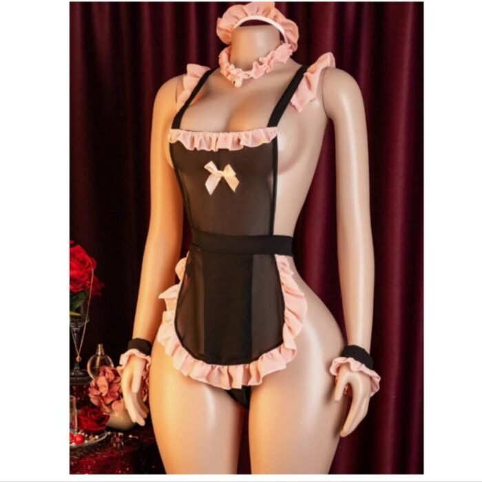 Disfraz Sirvienta Transparente 5 Piezas con Accesorios Mujer - Imagen 3