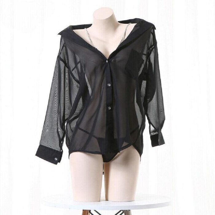 Conjunto Pijama Lenceria Mujer Camisa con tirantes sexy - Imagen 4