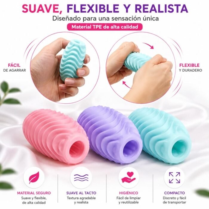 Huevo Masturbador Manual Pretty Love Texturizado - Imagen 8