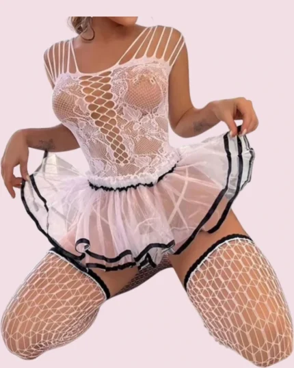 Lencería Sexy Babydoll Malla Transparente - Elegante y Sofisticada