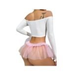Lenceria Sexy Rosa Colales - Tangas con Malla en Contraste - Imagen 2