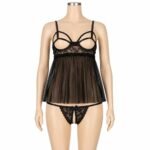 Lencería Vestido Senos Libres Tanga Abierta - Elegancia y Sensualidad - Imagen 2