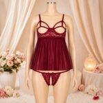 Lencería Vestido Senos Libres Tanga Abierta - Elegancia y Sensualidad - Imagen 3