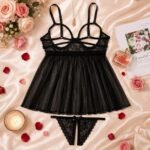 Lencería Vestido Senos Libres Tanga Abierta - Elegancia y Sensualidad - Imagen 6