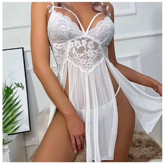 Lencería Babydoll Sexy Encaje - Elegante Conjunto 2 Piezas - Imagen 9