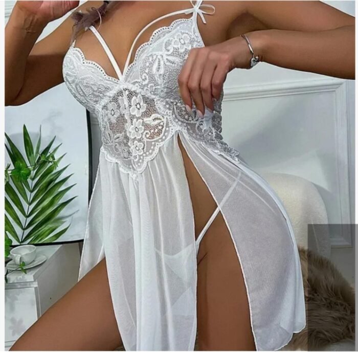 Lencería Babydoll Sexy Encaje - Elegante Conjunto 2 Piezas - Imagen 11
