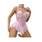 Lencería Sexy Encaje Parches Espalda Descubierta - Elegancia Seductora - Imagen 2