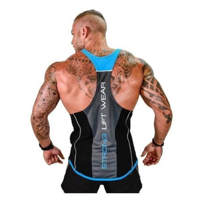 Polera Musculosa Gym Algodón Fitness - Escote V y Confort Superior - Imagen 2