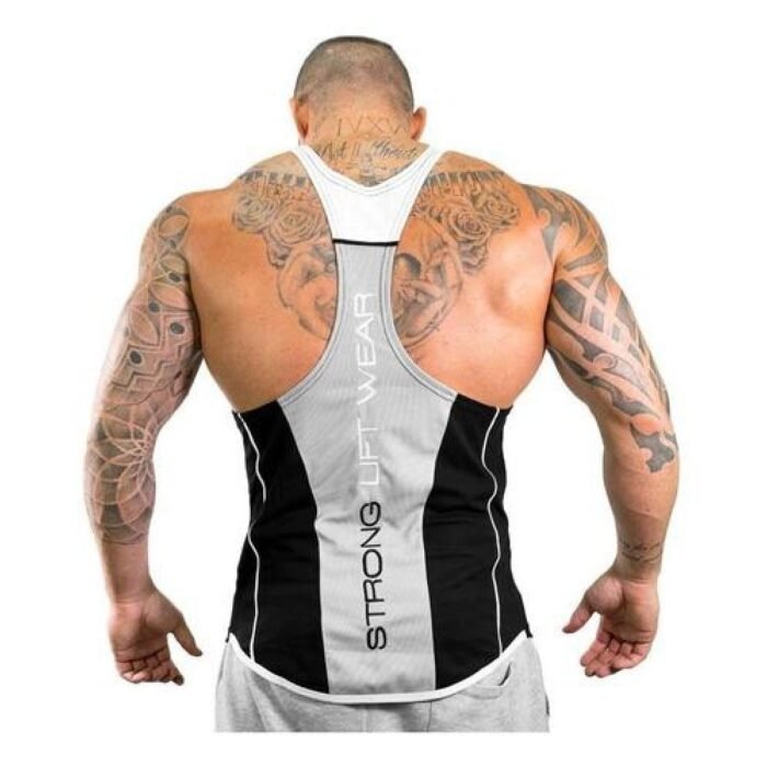 Polera Musculosa Gym Algodón Fitness - Escote V y Confort Superior - Imagen 3