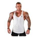 Polera Musculosa Gym Algodón Fitness - Escote V y Confort Superior - Imagen 5
