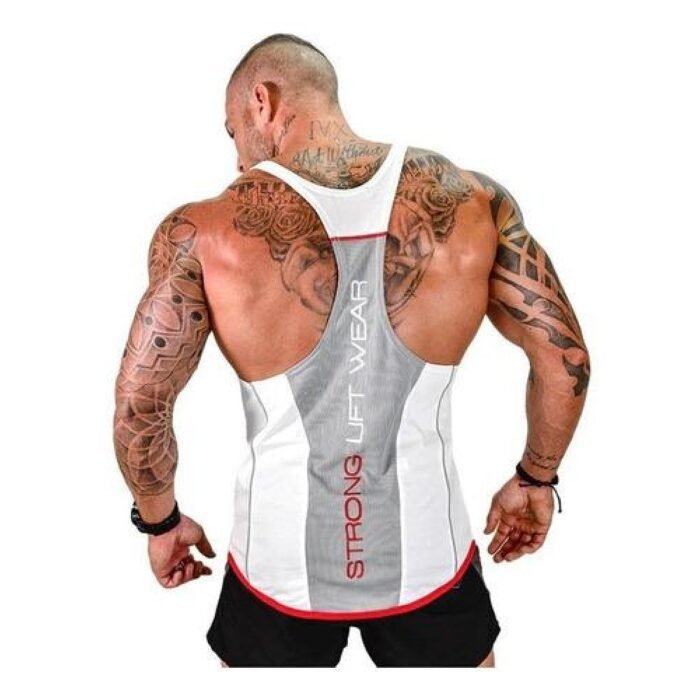 Polera Musculosa Gym Algodón Fitness - Escote V y Confort Superior - Imagen 7