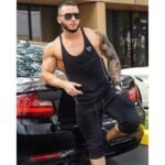 Polera Musculosa Gym Algodón Fitness - Escote V y Confort Superior - Imagen 11
