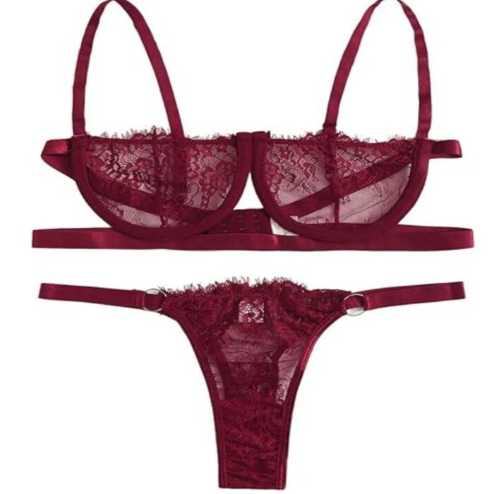 Conjunto de Ropa Interior G-String Transparente - Elegante y Comodidad - Imagen 3