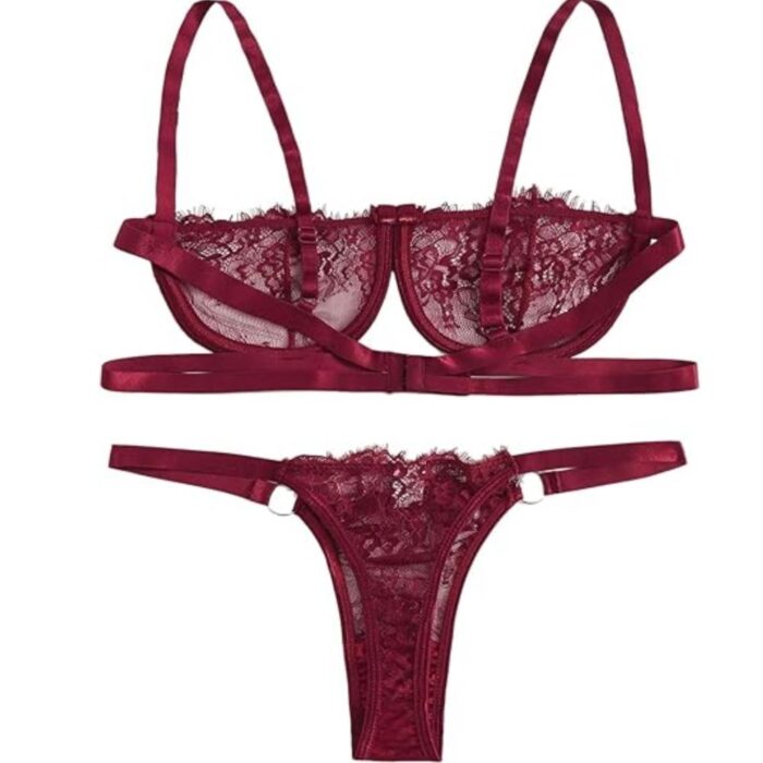 Conjunto de Ropa Interior G-String Transparente - Elegante y Comodidad - Imagen 4