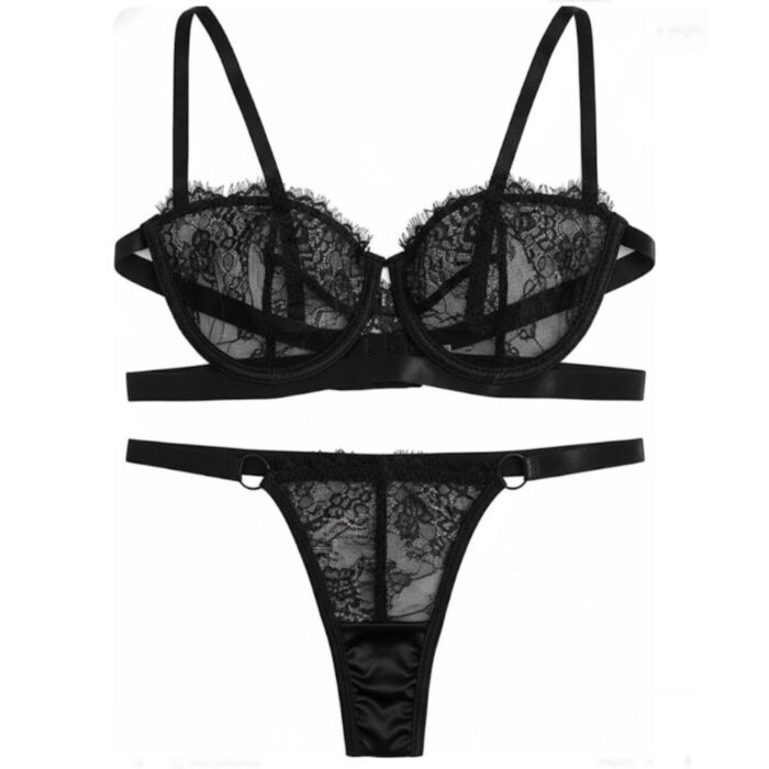 Conjunto de Ropa Interior G-String Transparente - Elegante y Comodidad - Imagen 6