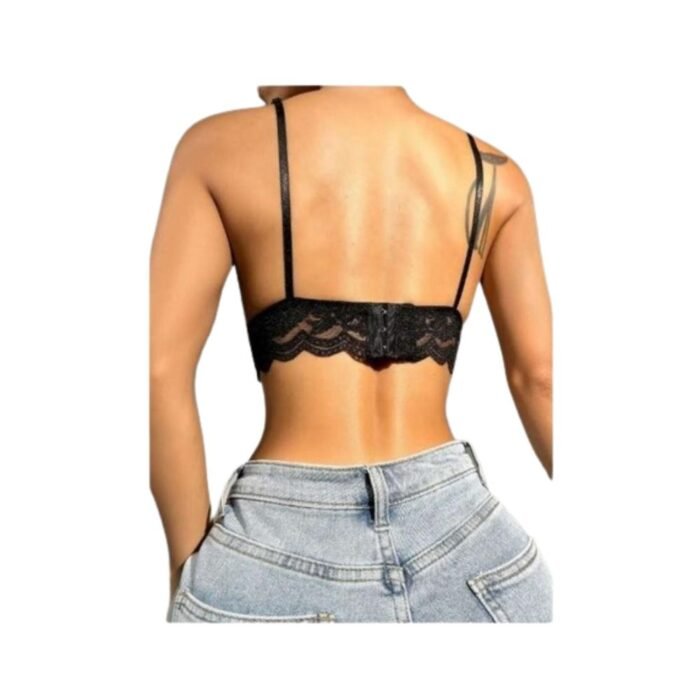 Sosten Bralette Abanico Encaje Floral - Elegancia y Comodidad Ligera - Imagen 4