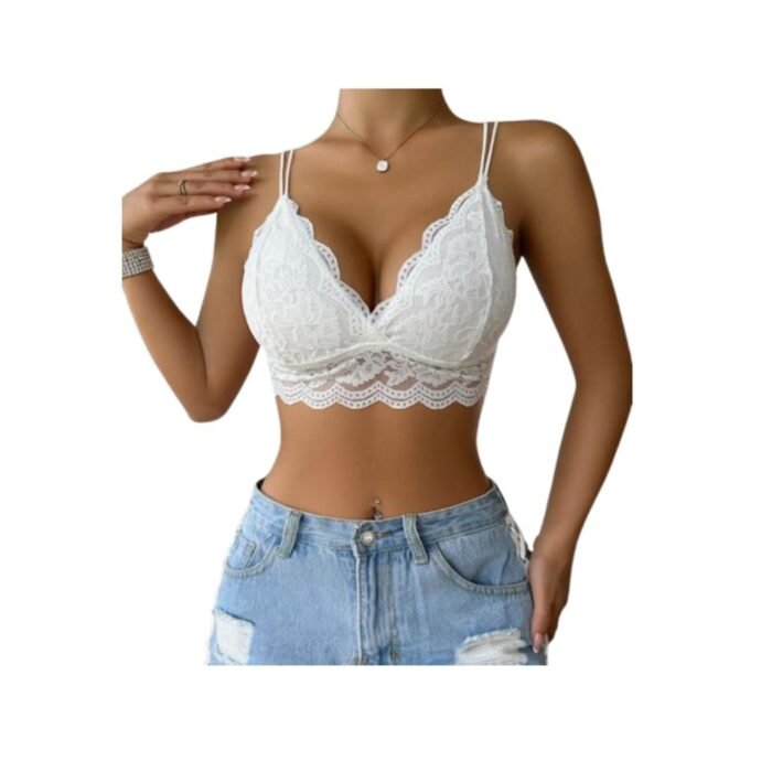 Sosten Bralette Abanico Encaje Floral - Elegancia y Comodidad Ligera - Imagen 5