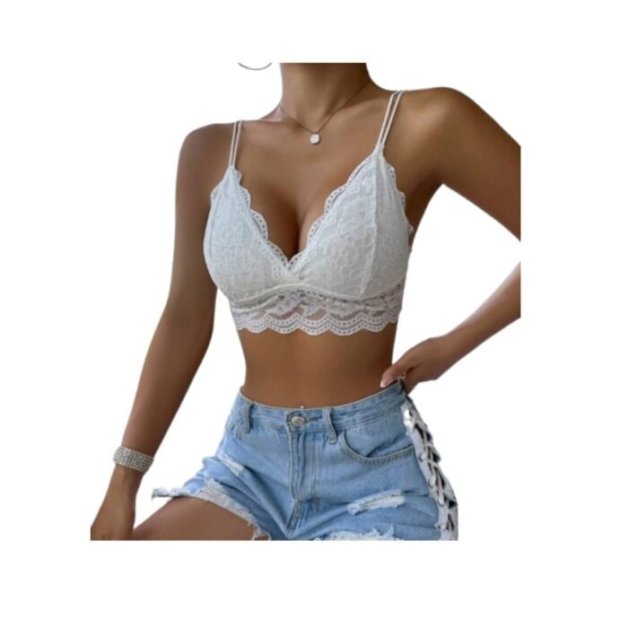 Sosten Bralette Abanico Encaje Floral - Elegancia y Comodidad Ligera - Imagen 6