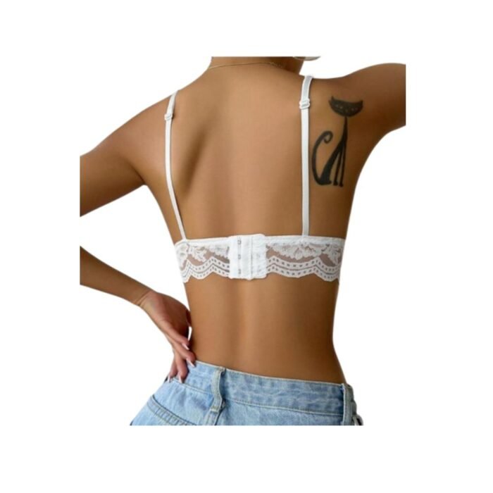 Sosten Bralette Abanico Encaje Floral - Elegancia y Comodidad Ligera - Imagen 7